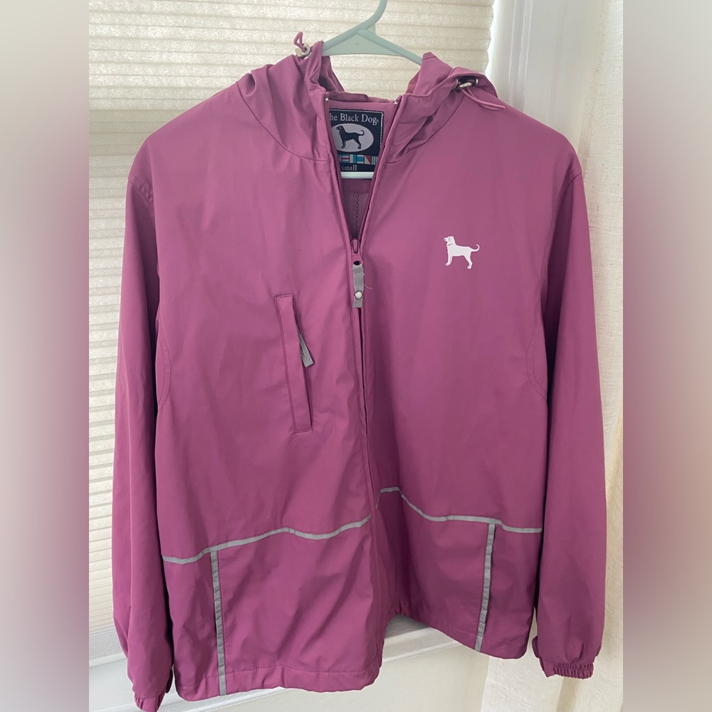 Pink Black Dog Raincoat - W size S